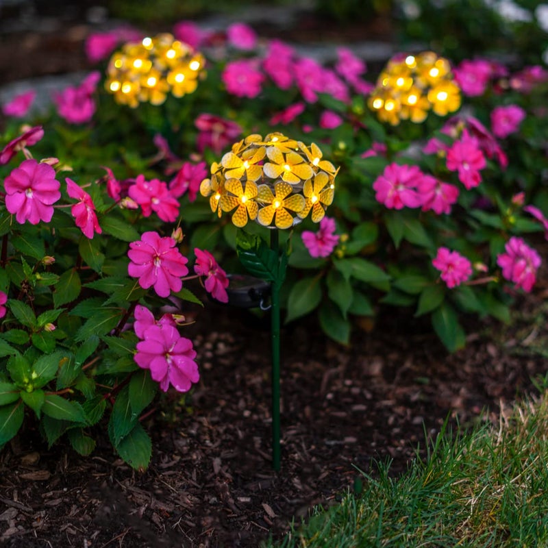 Touch Of ECO Solar LED Metal Flower Stake Light - Perfect for Your Garden, Patio, Walkway, or Outdoor Living Area - Includes 1 Flower Light - Image 4
